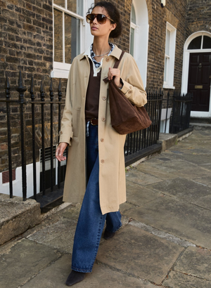 Hazel Organic Cotton Mac Coat - UK 06 | EU 34 | US 02 / Sand