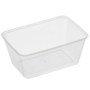 Awesome Rectangle Plastic Container Natural 1000ml - 500 / CARTON