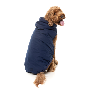 FuzzYard Dog Apparel Essential Padded Hooded Jacket Navy Size 5