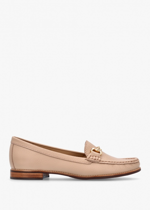 Galtro Nude Tumbled Leather Snaffle Loafers