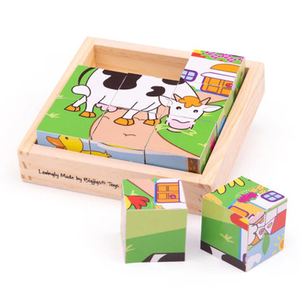 Bigjigs Cube Puzzle - Animal