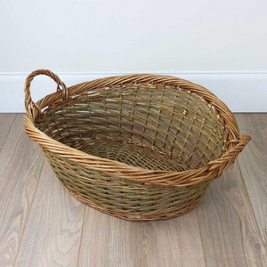 Roll Top Wicker Washing Basket