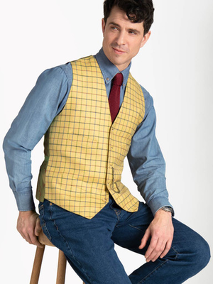 Wool and Silk Tattersall Waistcoat