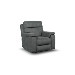 Selby Power Recliner Armchair with Power Headrest in Miller Grey Fabric