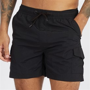 French Connection Mens Combat Swim Shorts Black