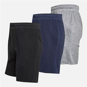 THREADBARE Mens Three Pack Picotto Lounge Shorts Multi
