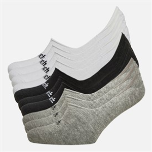 Bench Mens Teaper Ten Pack Invisible Socks Black/White/Grey