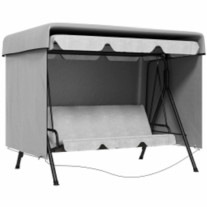Outsunny Funda Protectora Impermeable para Balancín de Jardín 3 Plazas con Cremallera Antipolvo y Antiviento 215x155x150 cm