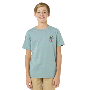 Rip Curl Kids Search Icon Short Sleeve Crew Neck T-Shirt - 10 Yrs / Blue Lagoon