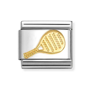 Classic Gold Tennis Racket Charm