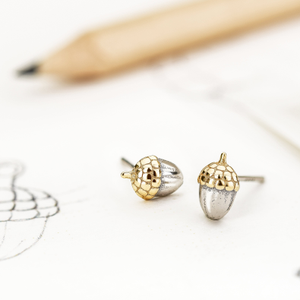 Tempest Wald Silver Acorn Stud Earrings