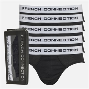 French Connection Mens FC Five Pack Briefs FC10 Black/White