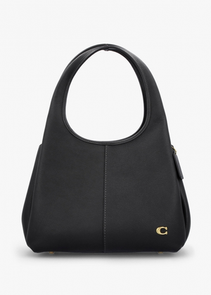 Lana Large Black Leather Shoulder Bag