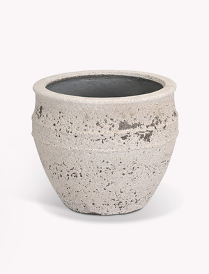 Haberton Planter 40.5cm - Ficonstone, White