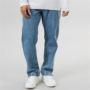 Brave Soul Mens Pitch Wide Fit Jeans Mid Blue Wash