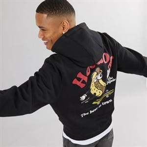 Criminal Damage Mens Chillie Hot Dog Hoodie Black