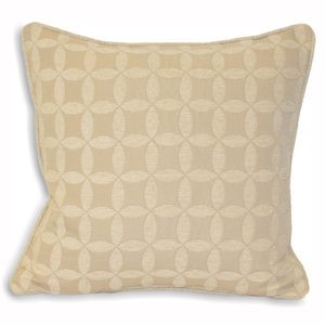 Paoletti Palma Jacquard 55cm x 55cm Filled Cushion Natural