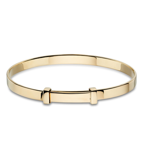 Gold Plated Silver Flores Baby Bangle