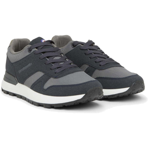 Lambretta Mens Echo 2 Lace Up Sporty Retro Trainers - 9 UK / Navy / Grey