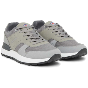 Lambretta Mens Echo 2 Lace Up Sporty Retro Trainers - 10 UK / Light Grey