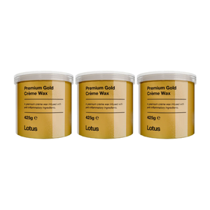 Lotus Premium Gold Creme Wax 425g Value Trio Bundle