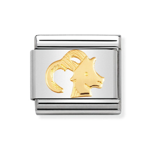 Classic Gold Capricorn Symbol Charm