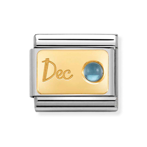 Classic Gold December Birthstone Charm