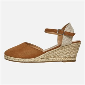 Brave Soul Womens Berry Wedge Espadrille Sandals Tan