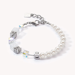 Pearl GEOCUBE Bracelet Rock Crystal & Pearls