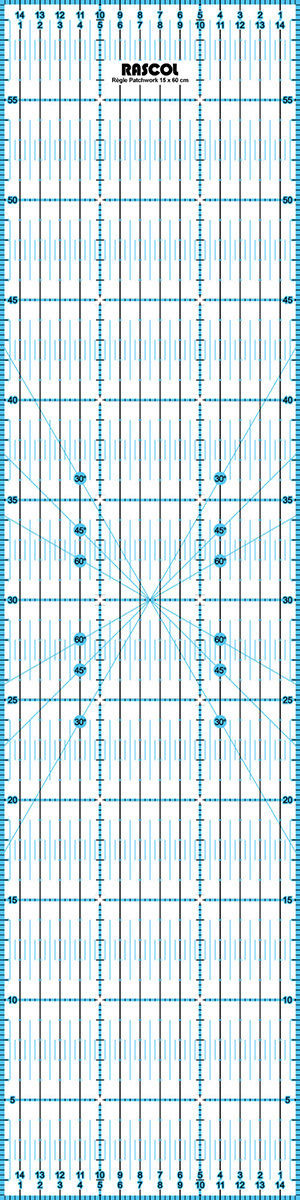 Règle patchwork Rascol 15 x 60 cm