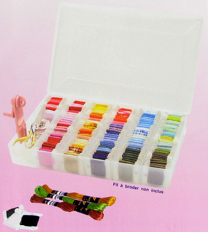 Boite de rangement pour fils à broder - L