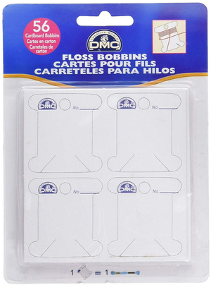Set de 56 cartonnettes pour fils à broder DMC