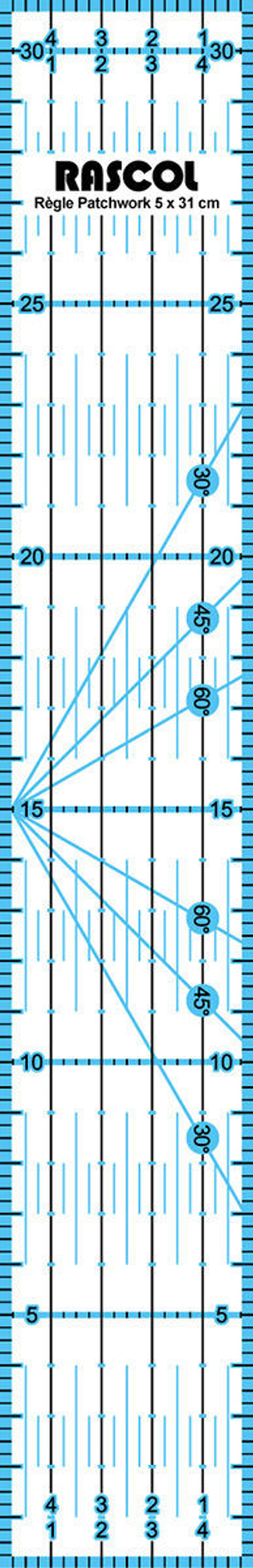 Règle patchwork Rascol 5 x 30 cm