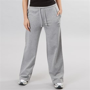 Brave Soul Womens Jenna Wide Leg Joggers Grey Marl