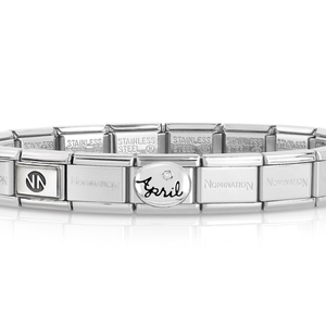 Classic Silver April Birthstone Bracelet
