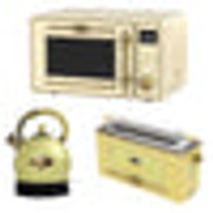 Empire 900W Microwave, Toaster & Kettle Bundle (Ivory)