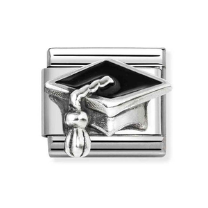 Classic Silver Graduation Hat Charm