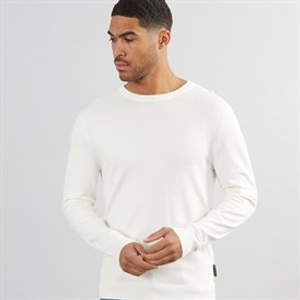 French Connection Mens Cotton Crew Neck Jumper Ecru