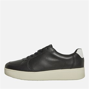 FitFlop Womens Rally Leather Panel Trainers Black