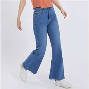 Board Angels Womens Wide Leg Jeans Light Blue