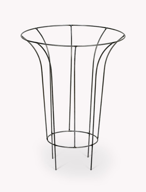 Barrington Fluted Plant Support - Raw Metal, Dark Grey, Large