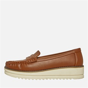 Brave Soul Womens Sloan Loafers Tan