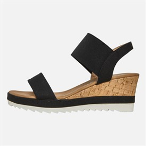Brave Soul Womens Cher Wedge Sandals Black