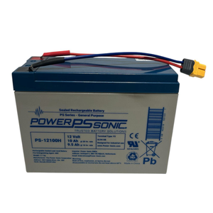 12 Volt 10Ah Lead Acid Battery Rechargeable for Waverunner Bait Boats with XT60 Female Connector - Power Sonic