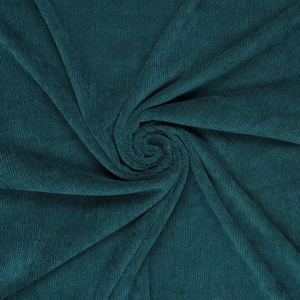 Tissu velours côtelé - Bleu pétrole