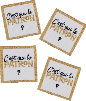 Lot de 4 étiquettes à coudre - C´est qui le patron