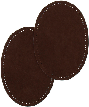 Coudières thermocollantes imitation daim marron foncé