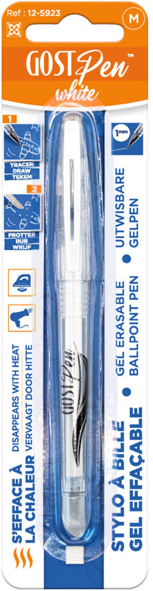 Stylo pour tissu effaçable au fer encre blanche premium