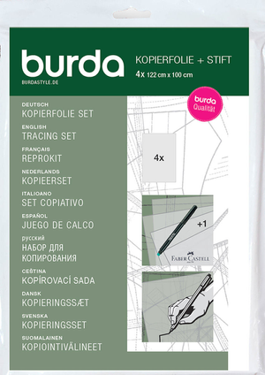 Film plastique reprokit avec crayon Burda