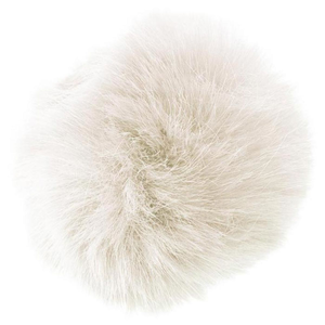 Pompon imitation fourrure 10 cm - Nature